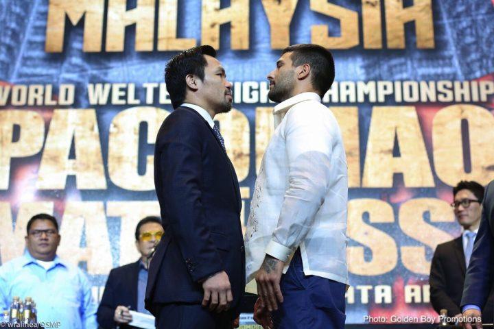 Manny pacquiao vs Lucas Matthysse akan bertemu 14 Juli mendatang Copyright: boxingnews24.com