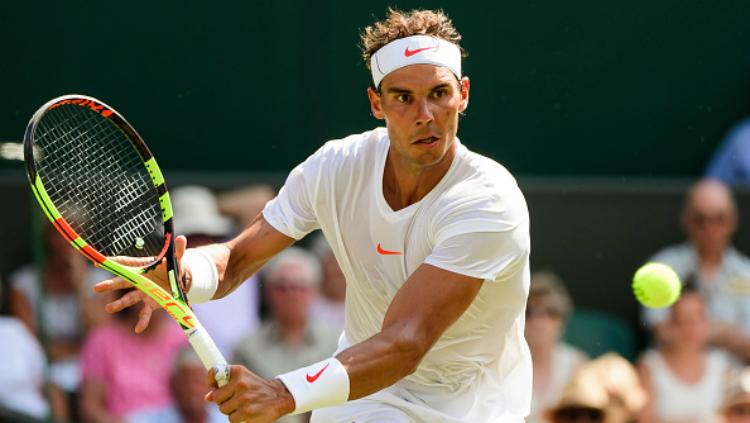 Rafael Nadal di hari keenam Wimbledon 2018.