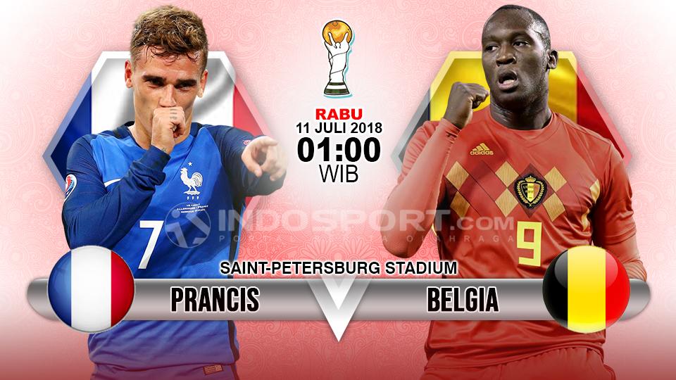 Prancis vs Belgia. - INDOSPORT