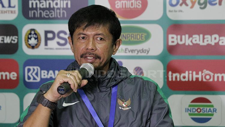 Indra Sjafri saat press conference usai laga berakhir. Senin (9/7/18). - INDOSPORT