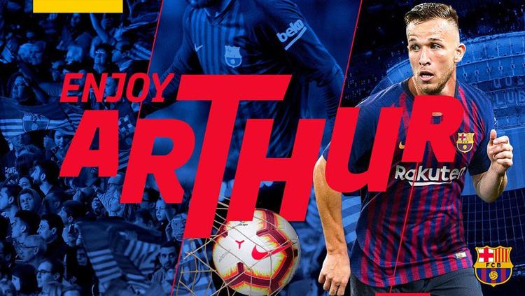 Pemain baru Barcelona, Arthur Melo. - INDOSPORT