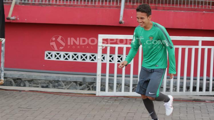 Egy Maulana bergabung dalam latihan Timnas U19. Copyright: INDOSPORT/Fitra Herdian