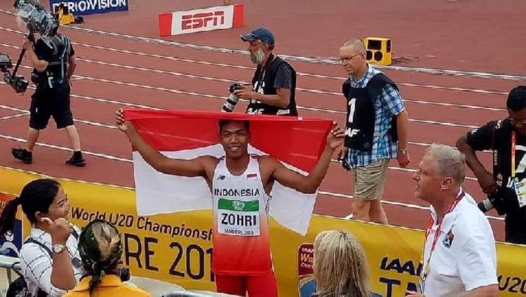 Lalu Muhammad Zohri menjadi juara dunia lari 100 meter putra U-20.