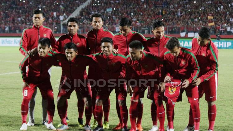 Skuat Timnas Indonesia U-19. Copyright: Fitra Herdian/Indosport