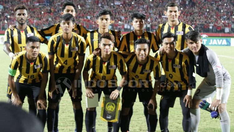 Skuat Timnas Malaysia U-19. Copyright: Fitra Herdian/Indosport