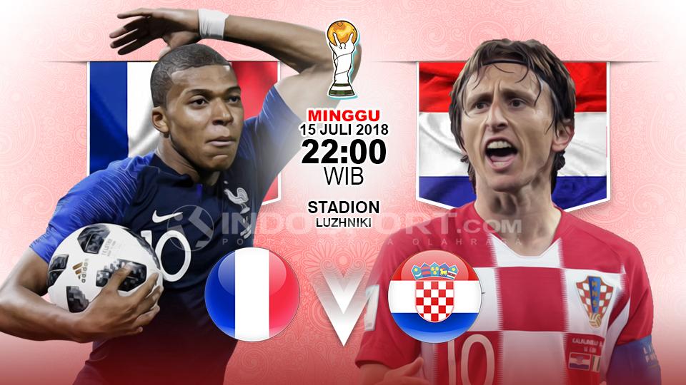 Prancis vs Kroasia. - INDOSPORT
