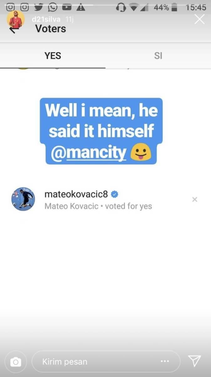 Mateo Kovacic berikan isyarat gabung Manchester City Copyright: Instagram