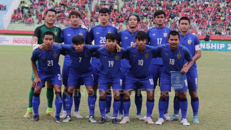 Skuat Timnas Thailand. Copyright: Fitra Herdian/INDOSPORT