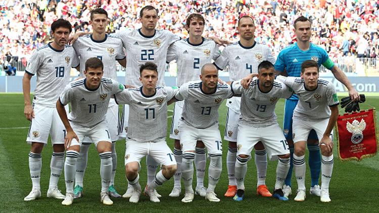 Timnas Rusia di Piala Dunia 2018.