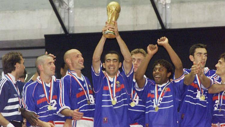 Prancis saat juara Piala Dunia 1998. Copyright: Getty Images