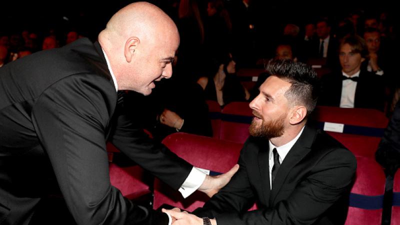 Infantino dan Lionel Messi - INDOSPORT