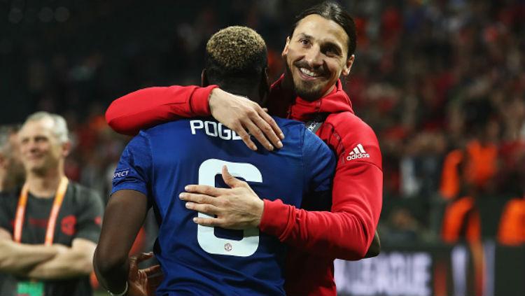 Paul Pogba dan Zlatan Ibrahimovic.