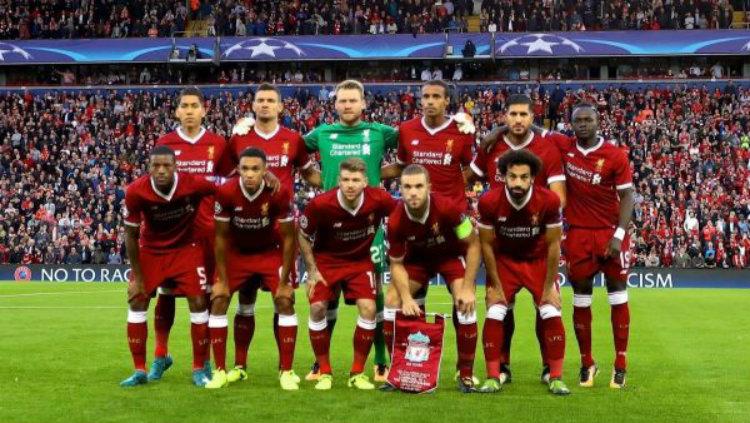 Foto bersama Liverpool sebelum mengalahkan Hoffenheim