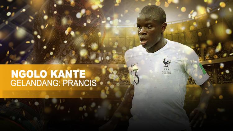 Gelandang Timnas Prancis, NGolo Kante. - INDOSPORT