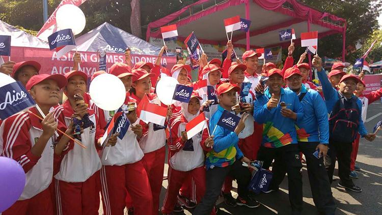 Label es krim Aice ikut serta mendukung acara Asian Games 2018. Copyright: Aice