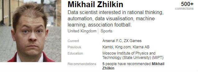 LinkedIn Mikhail Zhilkin. Copyright: The Sun