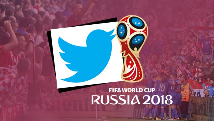 Logo Piala Dunia 2018 dan Twitter.