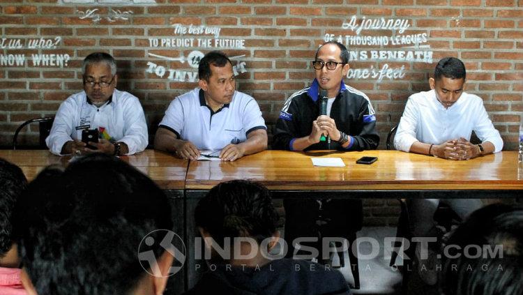 Konferensi pers dalam rangka persiapan kirab obor Asean Games 2018 di Sulawesi Selatan. Copyright: Wira Wahyu Utama/INDOSPORT