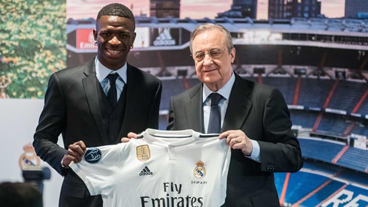 Vinicius Junior diperkenalkan Florentino Perez1.