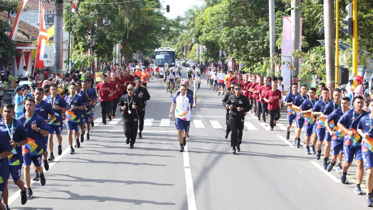 Kirap obor Asian Games 2018 di Banyuwangi.