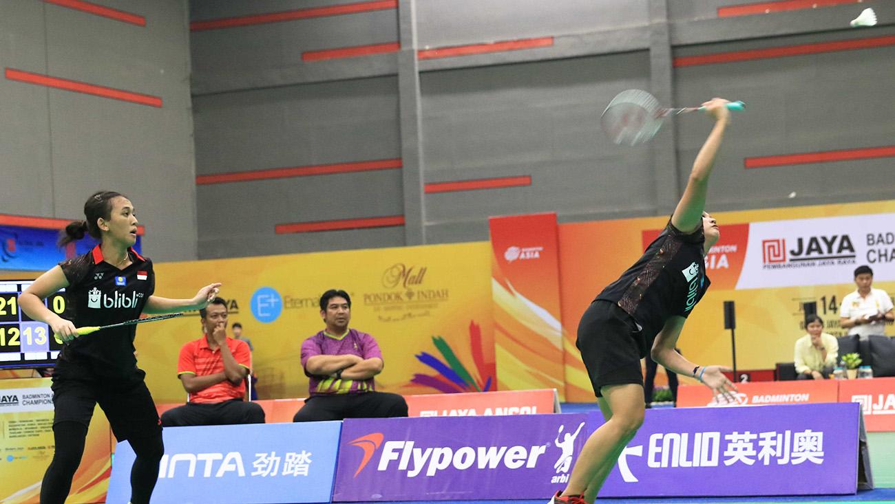 Febriana Dwipuji Kusuma/Ribka Sugiarto berhasil menjuarai Kejuaraan Asia Junior 2018 usai menundukkan pasangan Malaysia Pearly Koong Le Tan/Ee Wei Toh.