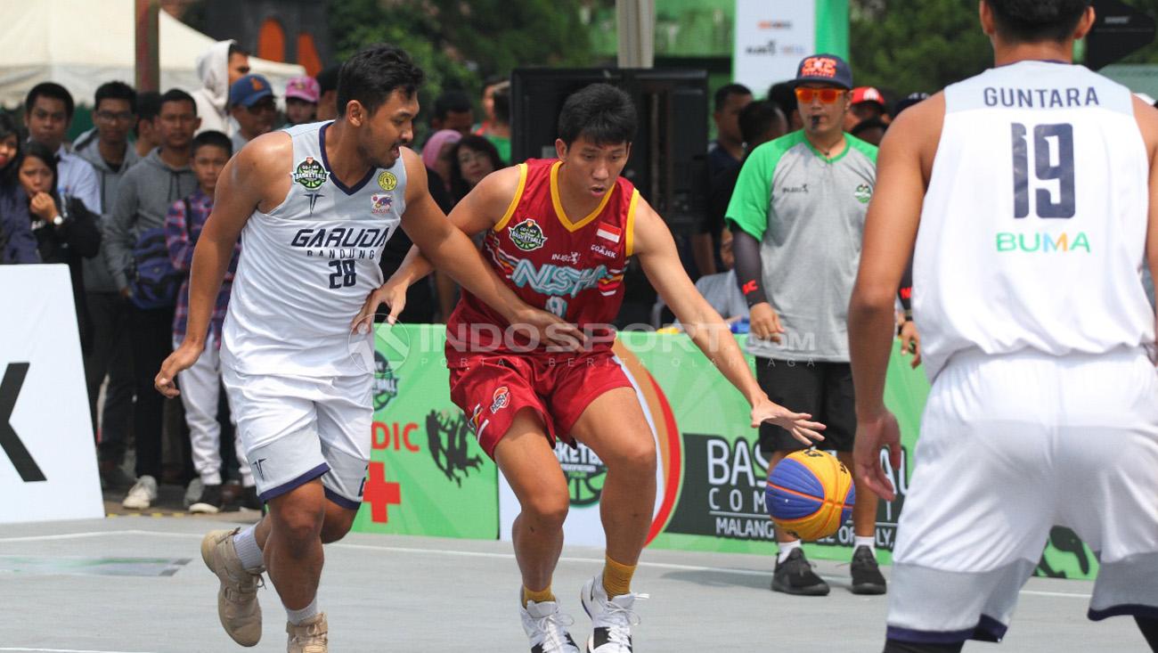 Keseruan sejumlah pertandingan IBL 3x3 di Malang, kategori Umum Putri.