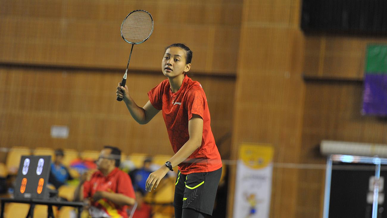 Tim Bulutangkis Indonesia di ajang Asean School Games 2018.