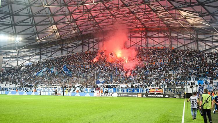 Fans Olympique Marseille. Copyright: INDOSPORT