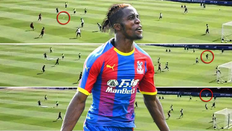 Pemain Crystal Palace, Wilfried Zaha. - INDOSPORT