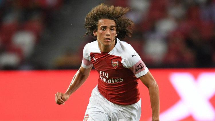 Matteo Guendouzi pesepakbola rekrutan baru Arsenal saat memulai debut di ICC 2018 Copyright: twitter @MatteoGuendouzi