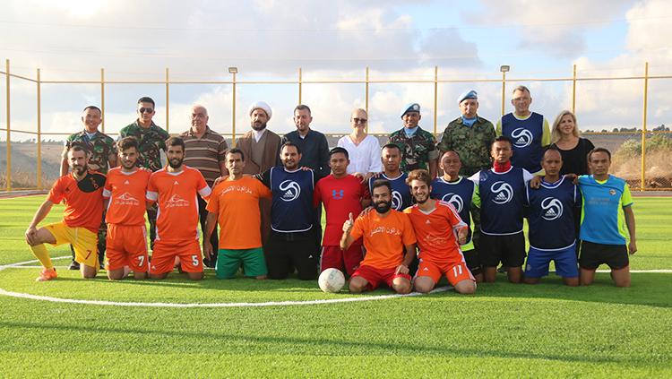 Dansatgas Indobatt Resmikan Sarana Olahraga Soccer di Lebanon Selatan. Copyright: Puspen TNI