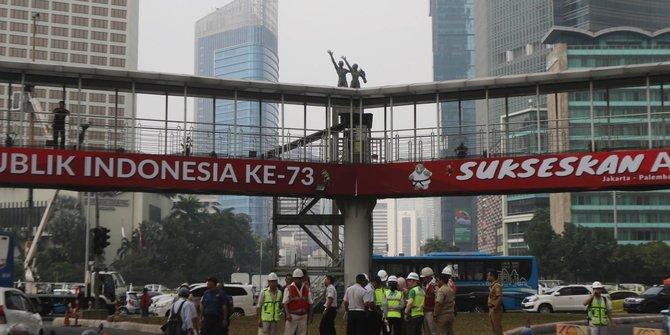 Jembatan Penyebrangan Orang (JPO) di Bundaran HI. (foto: Arya Manggala/liputan6). Copyright: Liputan6.com/Arya Manggala