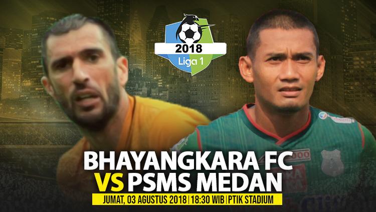 Bhayangkara FC vs PSMS Medan.
