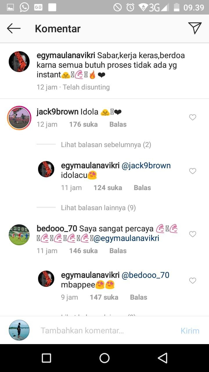 Egy Maulana Vikri disemangati pemain Eropa. Copyright: Instagram