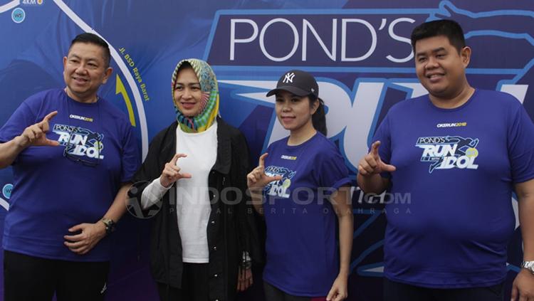 Daniel Hartono (kanan) bersama jajarannya di acara Run with Indonesia Idol 2018.