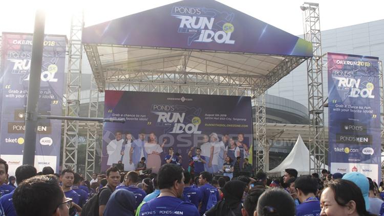 Panggung event Run with Indonesia Idol 2018.