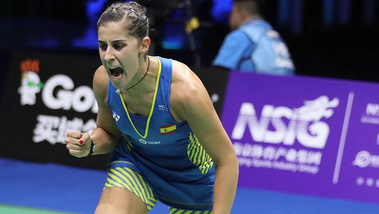 Carolina Marin keluar sebagai juara dunia di nomor tunggal putri.