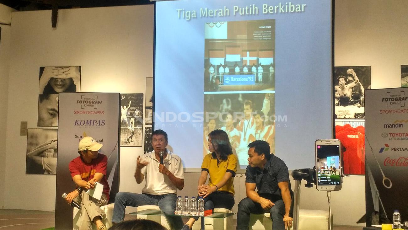 Rudy Hartono dan Eko Yuli saat hadir dalam acara bincang-bincang. - INDOSPORT
