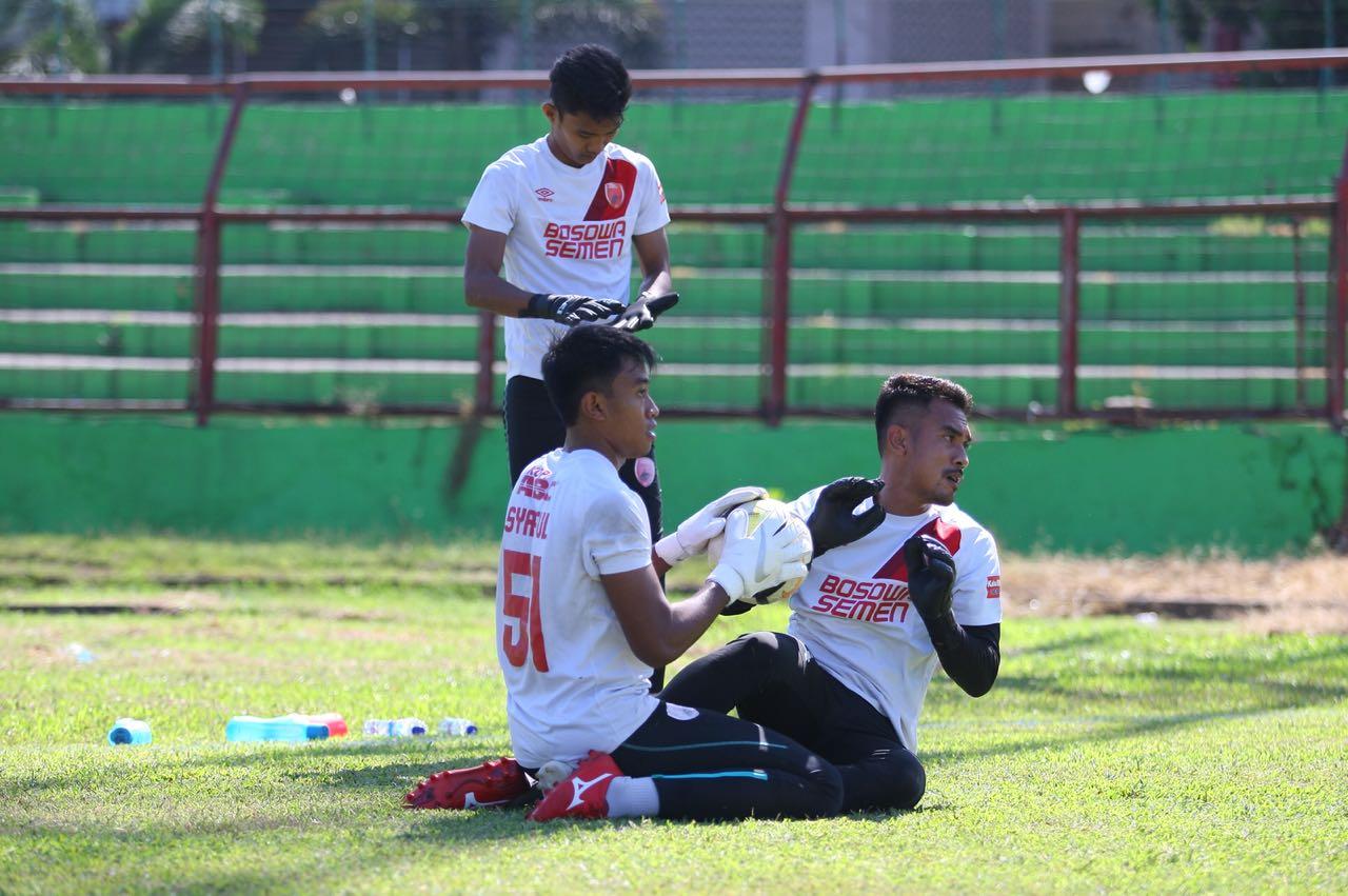 Tiga kiper muda PSM Makassar, Hilmansyah, Imam Arief Fadillah dan Syaiful Syamsuddin