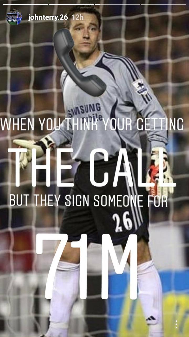 Reaksi John Terry saat Chelsea mendatangkan kiper Kepa Arrizabalaga Copyright: Instagram/Johnterry