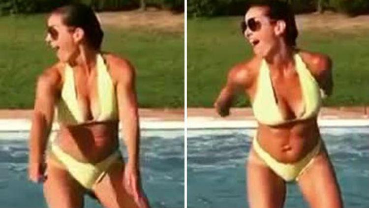 Aksi jungkir balik Kirsty Gallacher