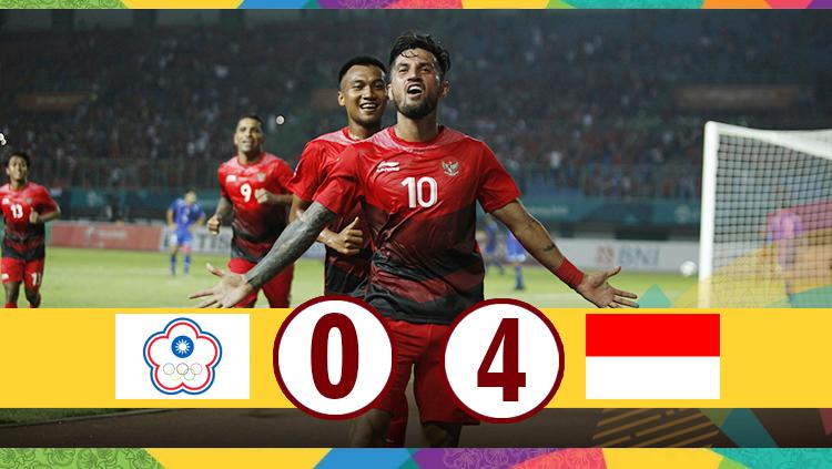 Hasil pertandingan Taiwan vs Indonesia.