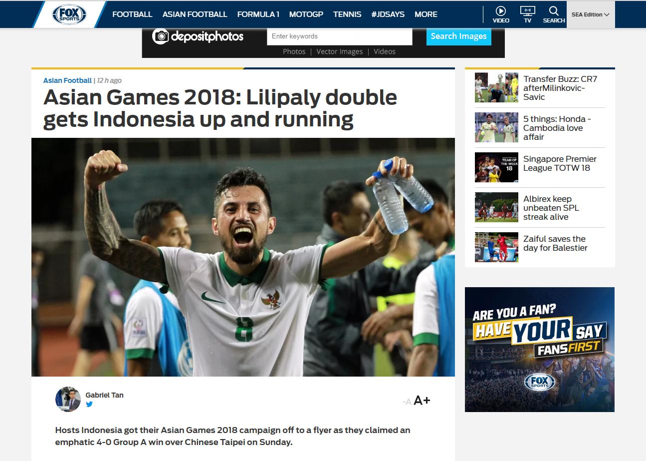 Fox Sports berita Stefano Lilipaly. Copyright: Fox Sports