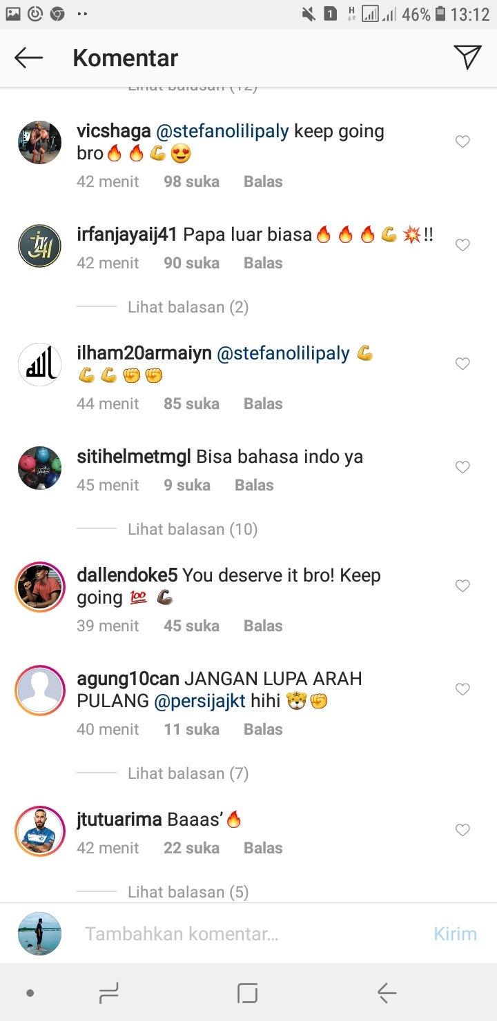 Stefano Lilipaly dapat apresiasi penuh dari bintang Liga Malaysia. Copyright: Instagram