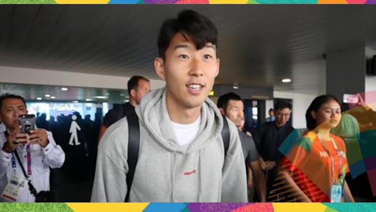 Song Heung-min saat menginjakkan kaki di Indonesia.