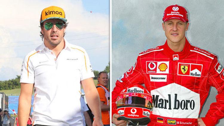 Juara dunia Formula 1, Fernando Alonso dan Michael Schumacher - INDOSPORT