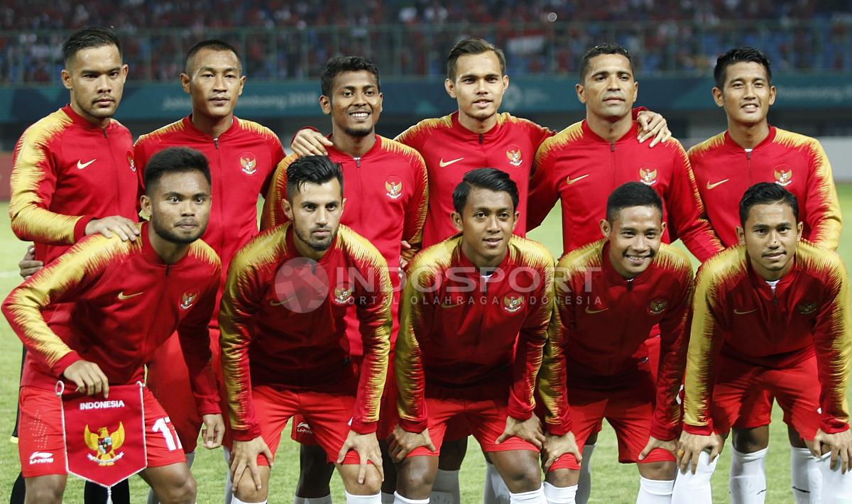 Starting Eleven Timnas Indonesia U-23 kala bersua Laos U-23.