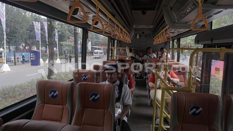 Transjakarta yang dipersiapkan untuk Opening Ceremony Asian Games 2018. Copyright: Abdul Aziz/Indosport