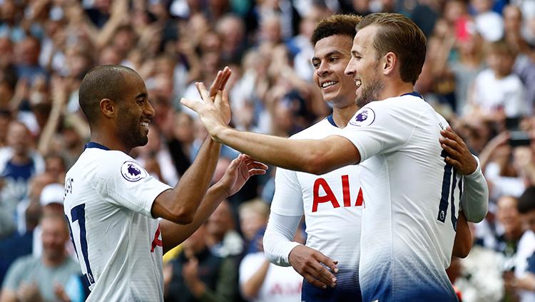 Harry Kane berhasil mencetak gol bagi tuan rumah Copyright: Getty Images