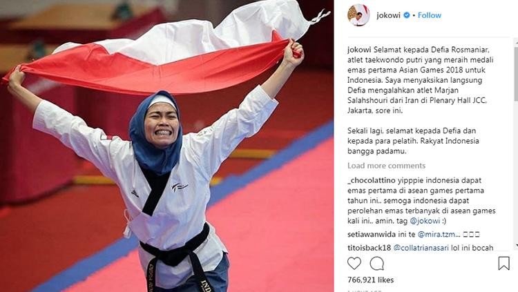 Reaksi Jokowi Usai Defia Rosmaniar Raih Medali Emas ...